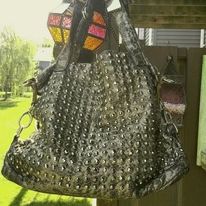 Metallic Camoflage Studded Bag