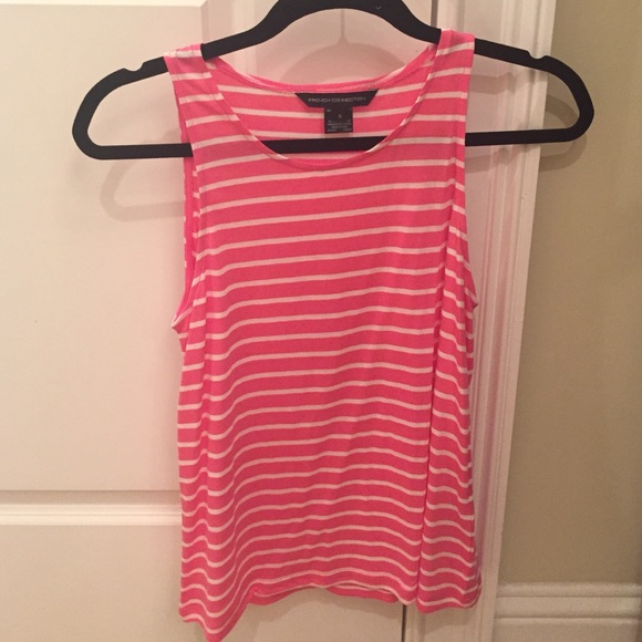 Pink and white stripe tank