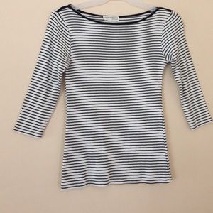 Zara striped 3/4 sleeve top