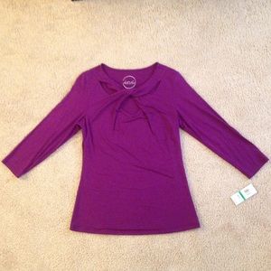 INC Purple Paradise 3/4 Sleeve Top