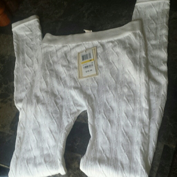 White sweater leggings