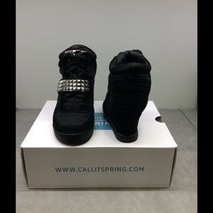 Black Sneaker Wedges