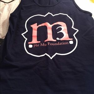 Navy phi mu tank top
