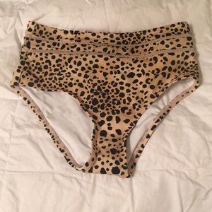 High waisted leopard bikini bottoms