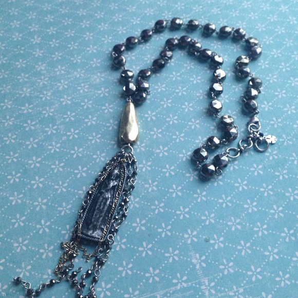 Lucky brand crystal beaded necklace