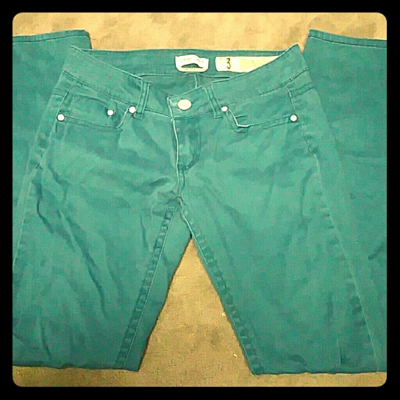 Teal jeans