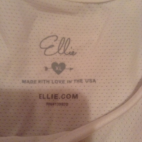 Ellie workout gear mesh top in white - Picture 4 of 4
