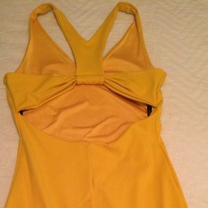 Yellow bodycon Bebe dress