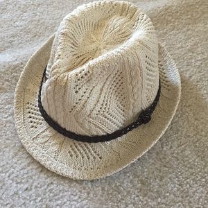 Fedora hat with brown belt
