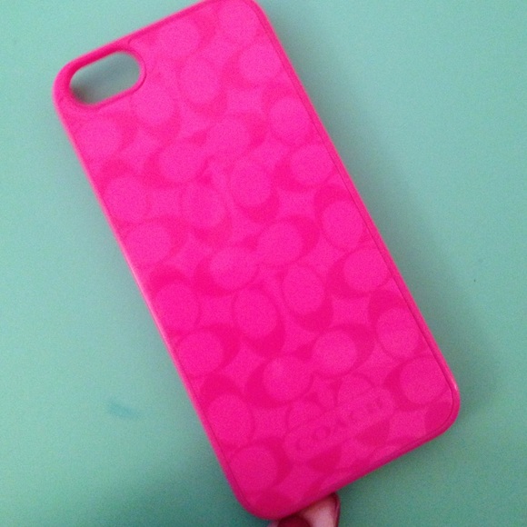 COACH authentic iPhone 5 case. Pink