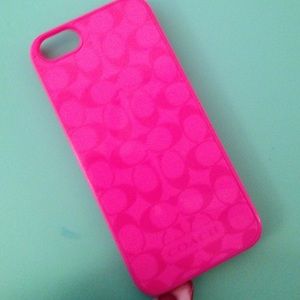 COACH authentic iPhone 5 case. Pink