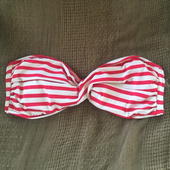 Stripped Bandeau Bikini Top