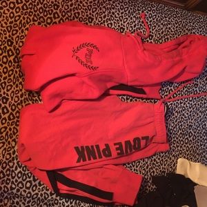Victoria secret PINK  red sweatsuit