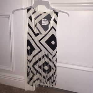 Charlotte Russe half normal& half "shredded" shirt