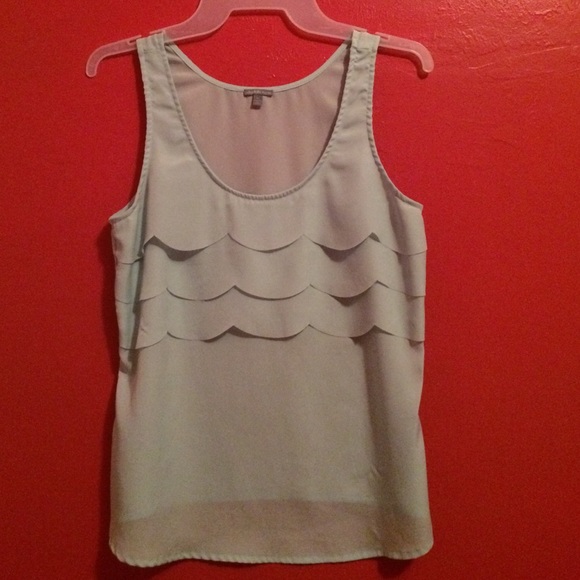 Blue scalloped tank