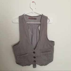 Gray Denim Vest