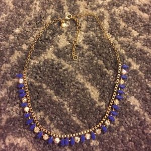 Jcrew Blue Statement and beaded necklace