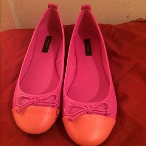 Pink n orange Ann Taylor Flats