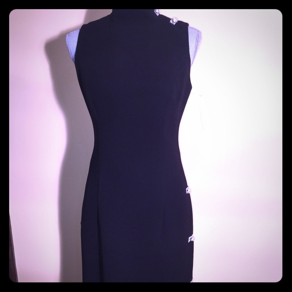 ❤️sold❤️Teri Jon little black dress with crystal