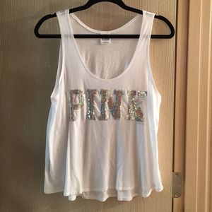 White PINK tank top