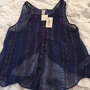 Forever 21 Aztec tank cut out back M NWT