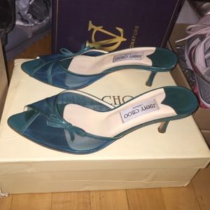 Jimmy Choo Kitten Heel Slip-on Sandals Size 39