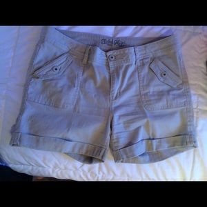 Cuffed Khaki Shorts