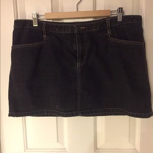 Old Navy Black denim mini skirt