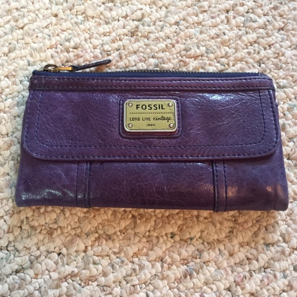 Navy Blue Fossil Wallet