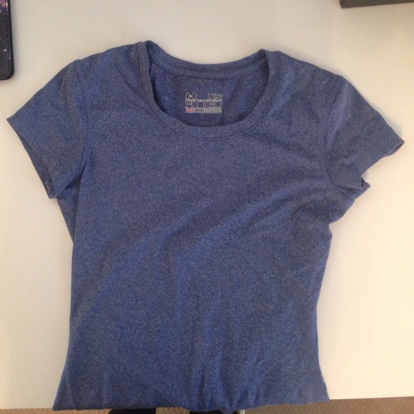 Blue Under Armor workout tee
