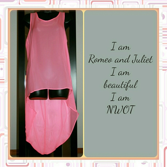 NWOT hi-lo sheer tunic