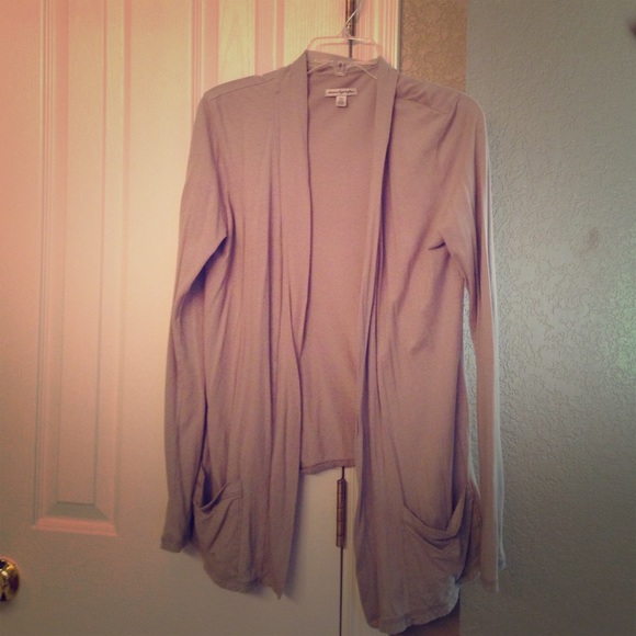 Women's gray American Eagle open cardigan size M