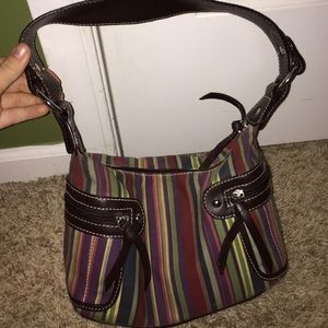 Striped handbag