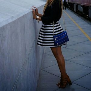 Black & White Striped Skirt