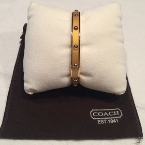 Coach Gold Studded Bangle Bracelet