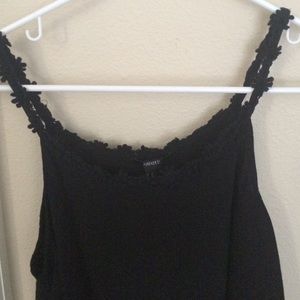 Black sunflower tank top