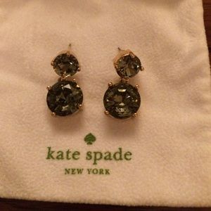 Authentic Kate spade grey and gold earrings NWOT