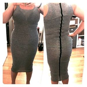 T by Alexander Wang  rib knit midi dress