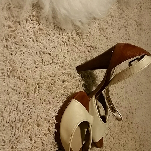 Brown high heels