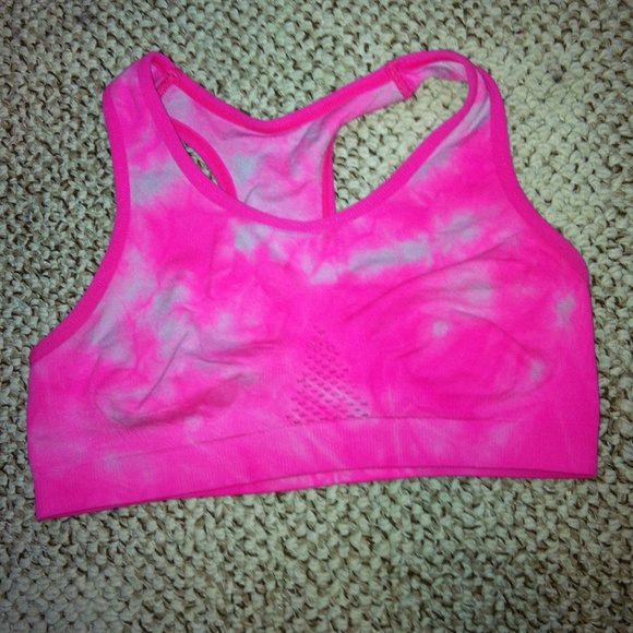 Pink comfy sports bra