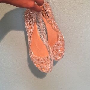 Jelly glitter flats