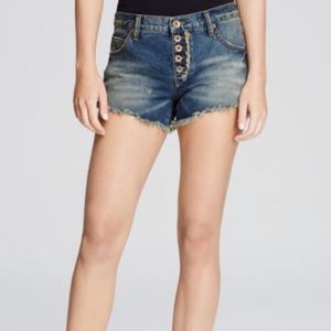 Free People Shorts - FREE PEOPLE Jillian Blue Shorts Free People Shorts - FREE PEOPLE Jillian Blue Shorts