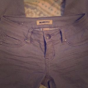 Light grey denim leggings