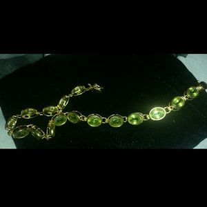 Peridot tennis bracelet.  (On hold)