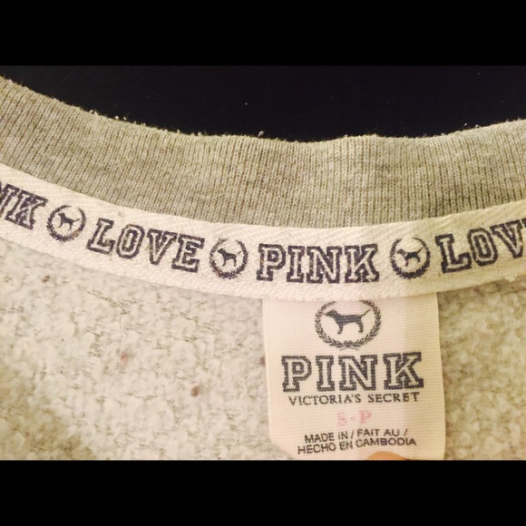 Love pink gray and black sweater - Picture 3 of 3