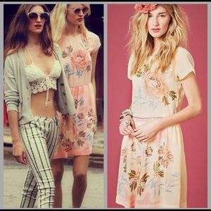 Free People Sheer Chiffon Beaded Dress