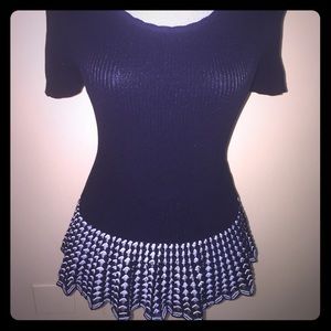 Auth McQueen peplum top size m-l