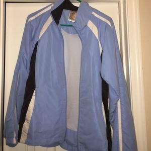 Blue jacket AND sweatpants