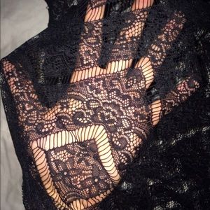 Black lace shirt