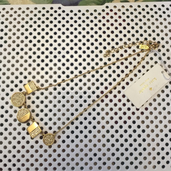 kate spade Jewelry - KSpade lightlanterns gold tone necklace w/crystal